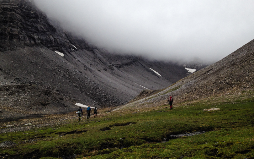 We were pretty sure The Fortress/Chester col was ahead in the cloud somewhere...