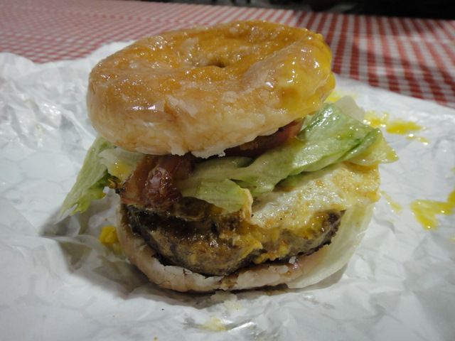 The Krispy Kreme Donut Cheeseburger at 1500+ calories! 