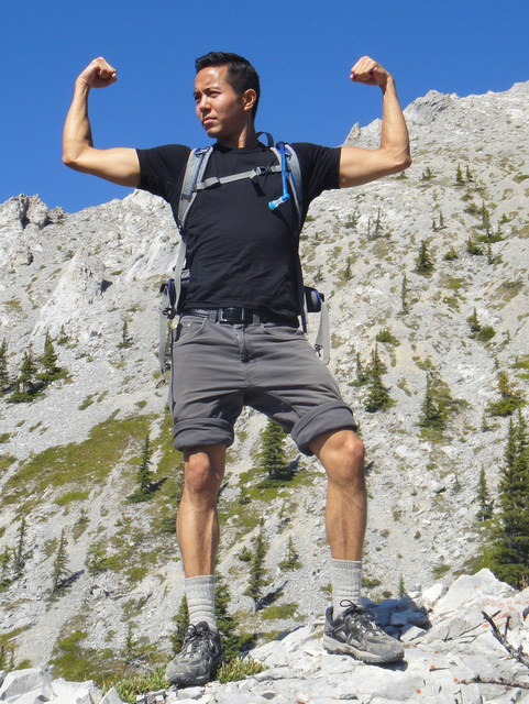 Hiking. It’s a fashion show… or a gun show.