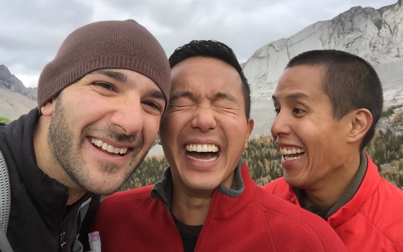 Apparently something was really really funny. Hiking is so fun!