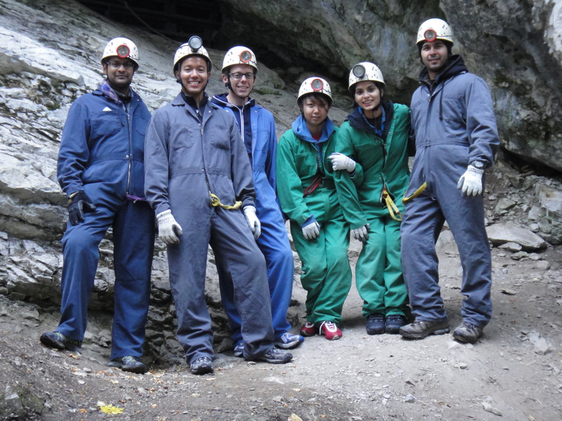 The adventurous group, ready for caving!
