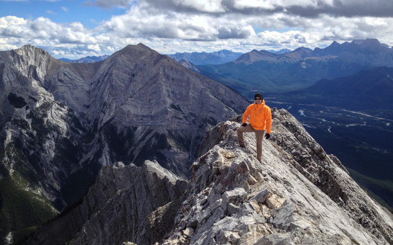 The ridge is quite exposed, but the adrenaline is great!