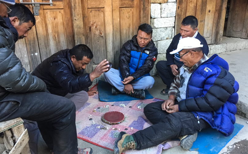 Locals playing a game
